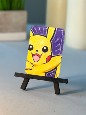 Pikachu aceo art card thumbnail 1