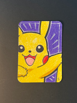 Pikachu aceo art card thumbnail 2