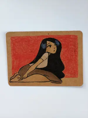 Portrait of a Woman aceo art card thumbnail 2