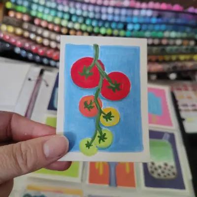 Vine-ripe Tomatoes aceo art card thumbnail 1