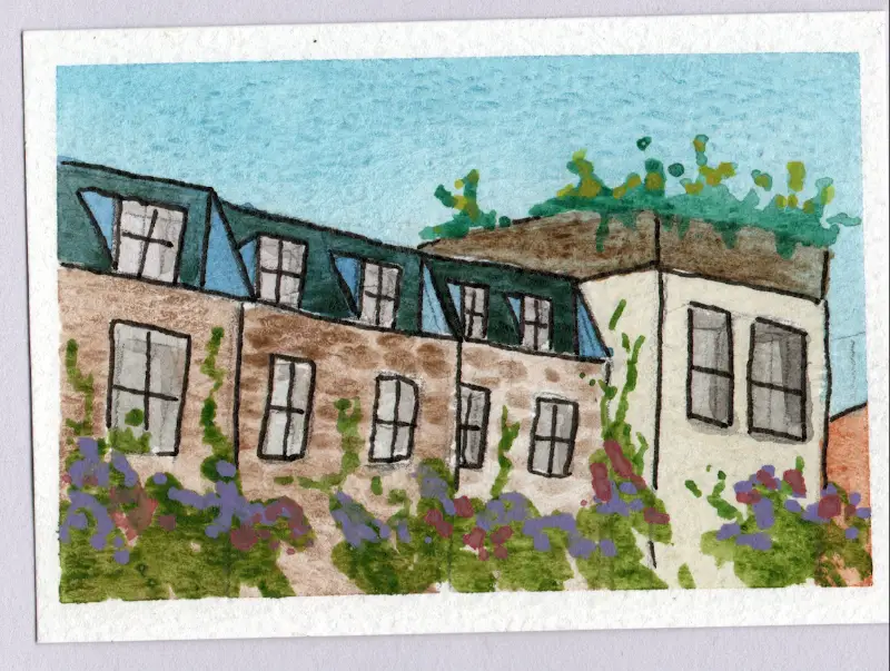 London Windows aceo art card