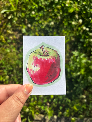 “Ripe Apple” Fruit Food aceo art card thumbnail 2