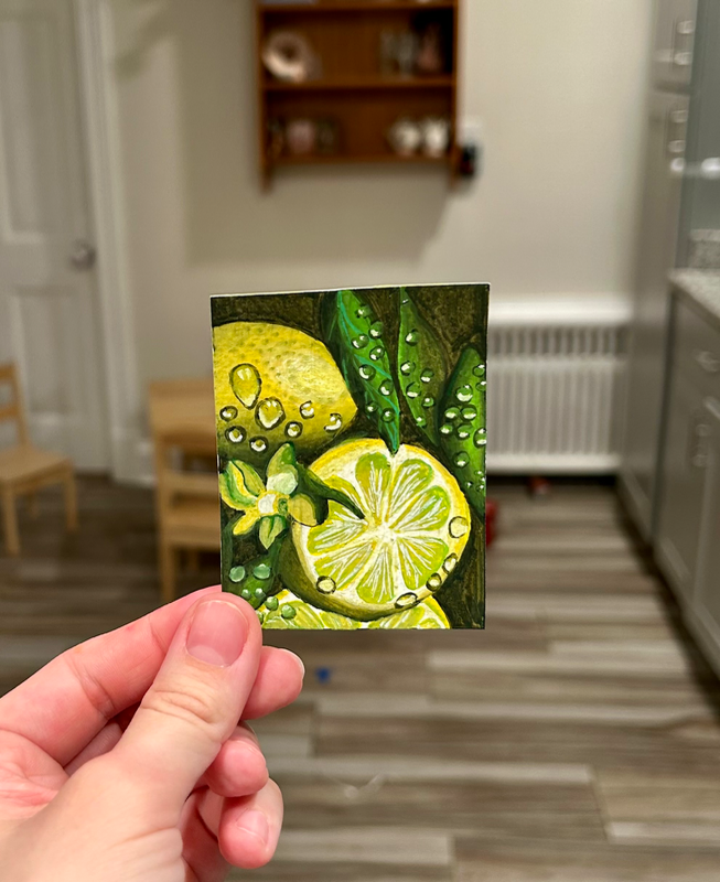 Citrus Awakening aceo art card