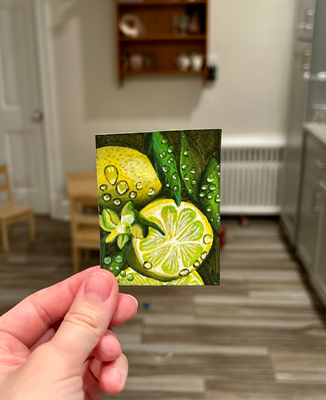 Citrus Awakening aceo art card thumbnail 1