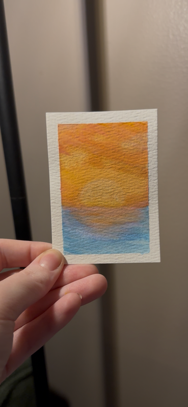 Sunset Waters aceo art card