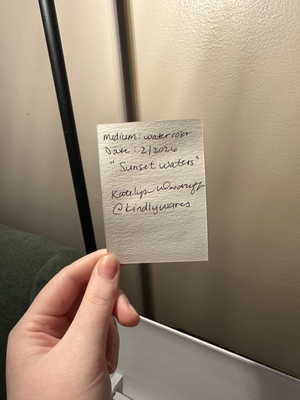 Sunset Waters aceo art card thumbnail 2