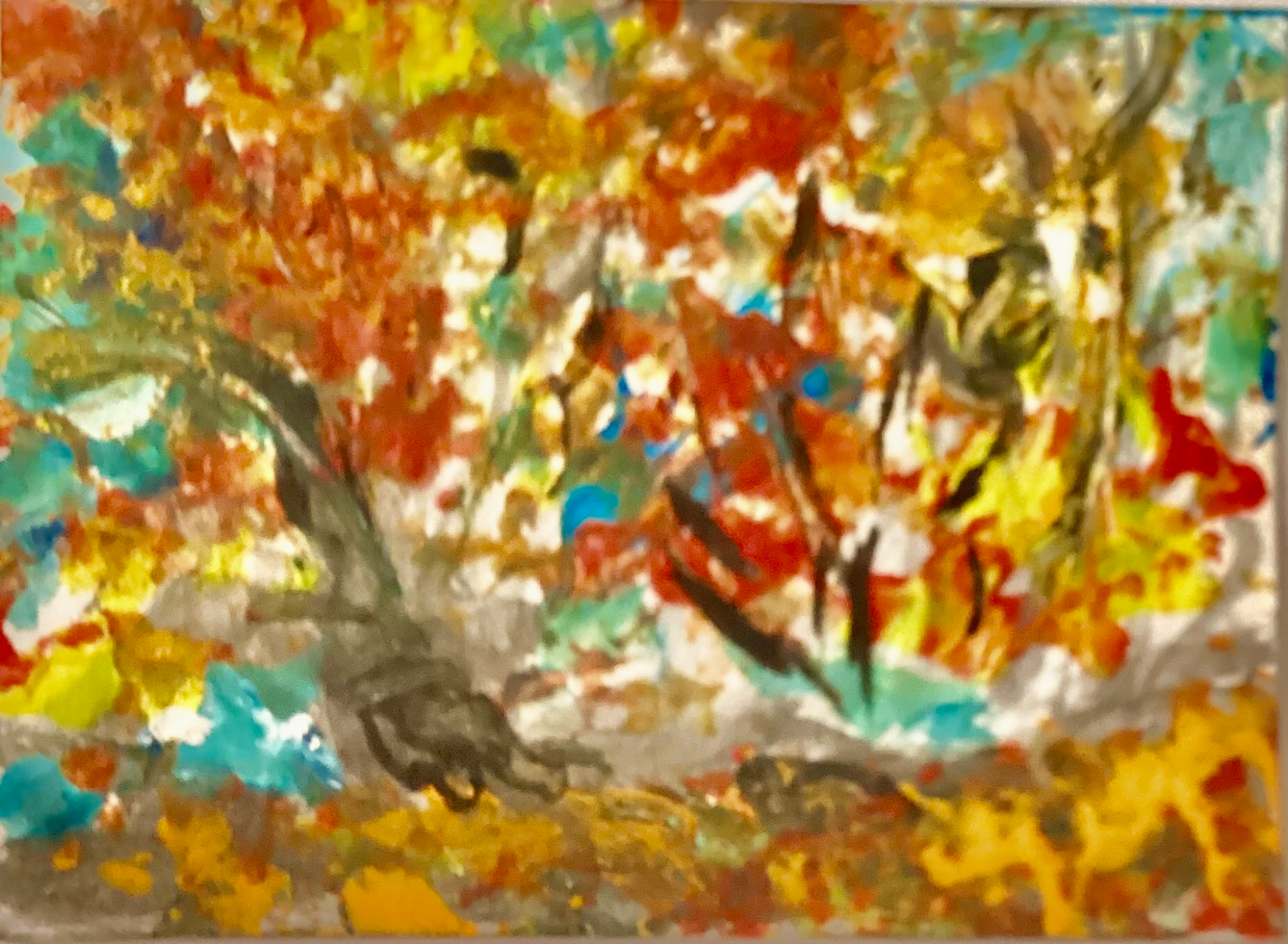 Tangled Bushes aceo art card