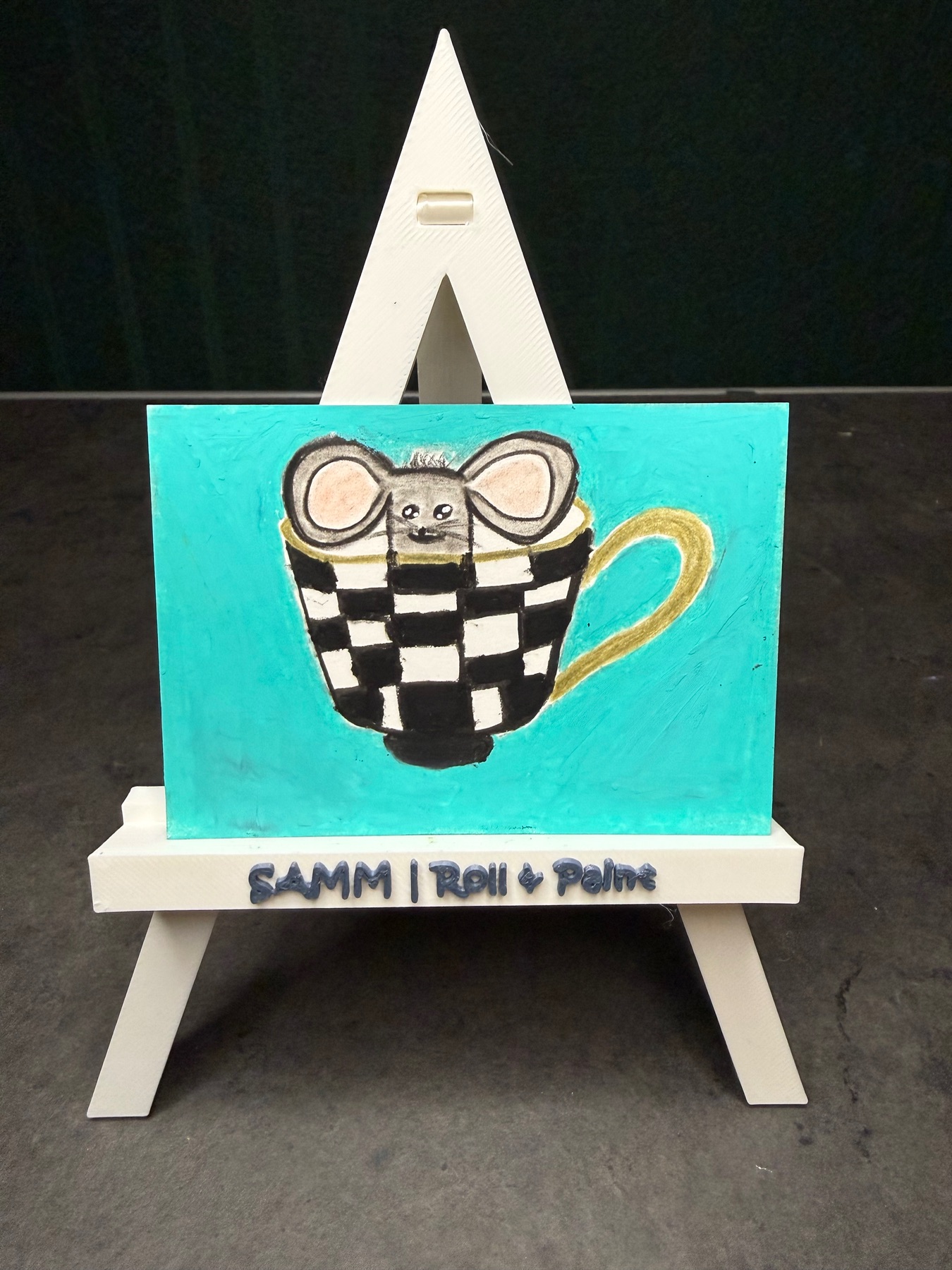 Roll&Paint day 19 | Tiny Tea Guest aceo art card