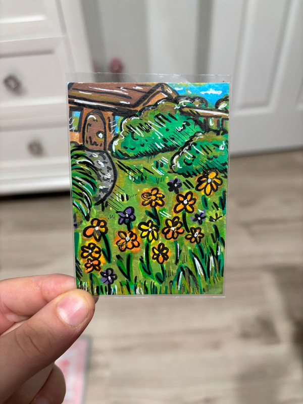 Garden in the Front Lawn aceo art card
