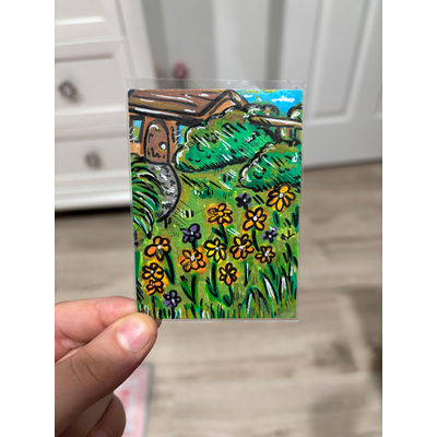 Garden in the Front Lawn aceo art card thumbnail 1