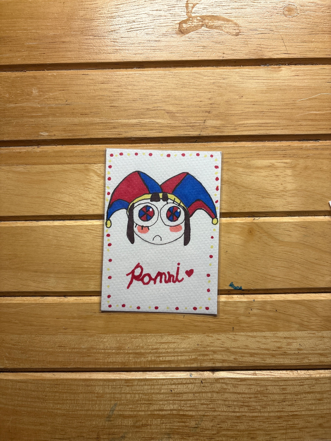 Sad jester aceo art card