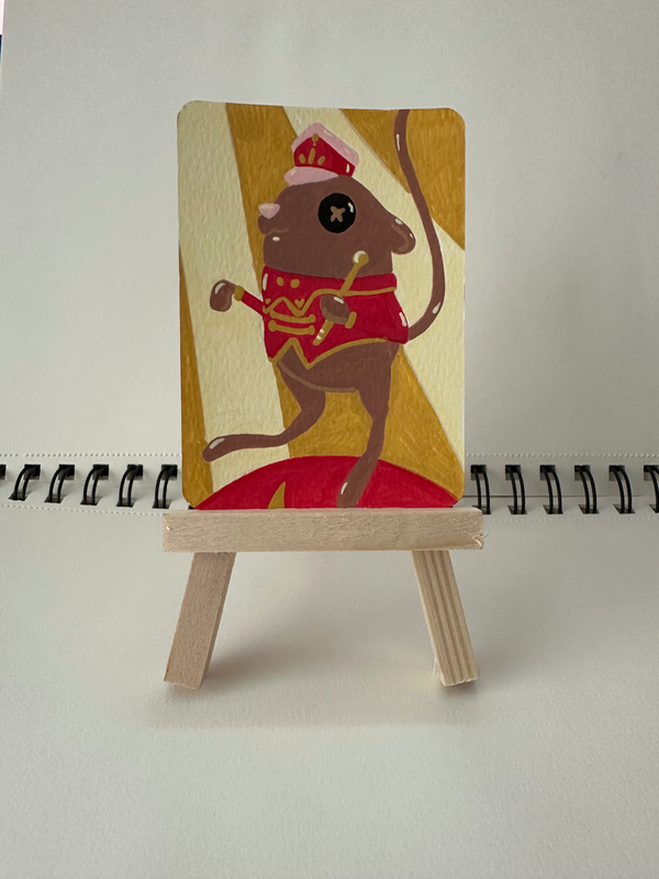 Circus Mouse aceo art card