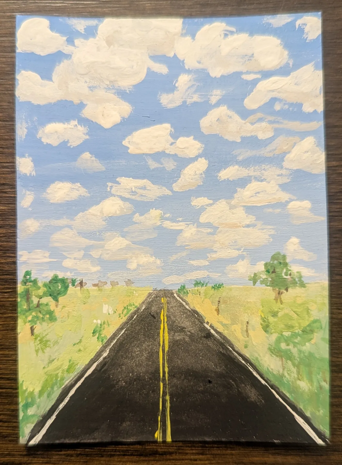 Open road aceo art card