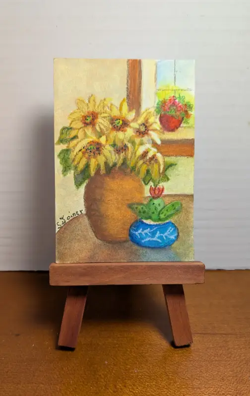 Sunflowers aceo art card