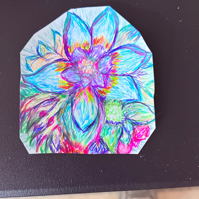 Flowers 2 aceo art card thumbnail 3