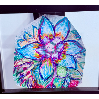 Flowers 2 aceo art card thumbnail 1
