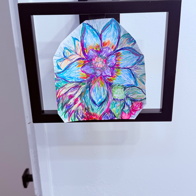 Flowers 2 aceo art card thumbnail 2