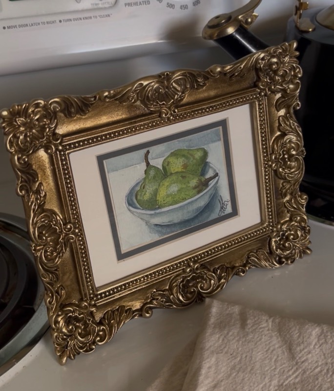 3 Pears and a Bowl aceo art card