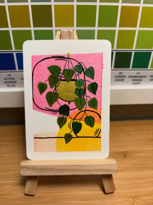 Ivy Plant MCM aceo art card