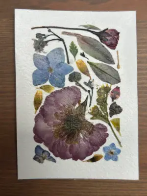 Pressed Flowers #8 aceo art card thumbnail 1