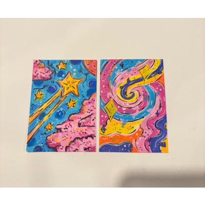 Into the Galaxy Stars aceo art card thumbnail 3
