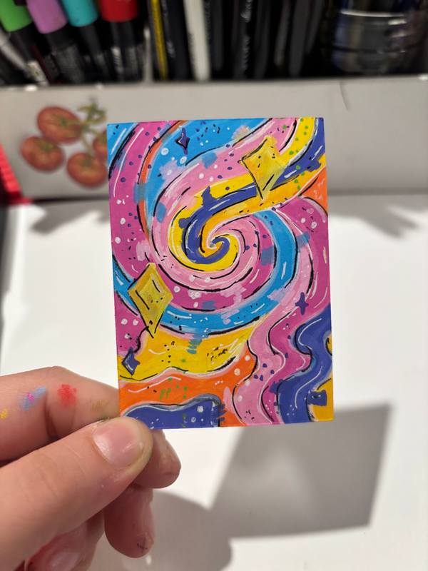 Into the Galaxy Stars aceo art card