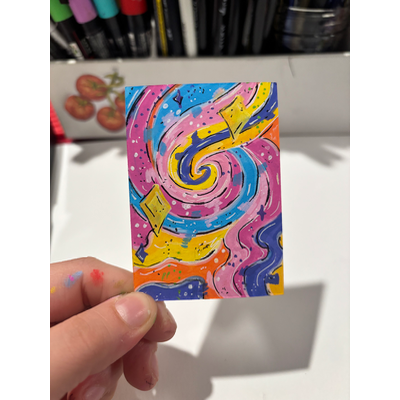 Into the Galaxy Stars aceo art card thumbnail 1