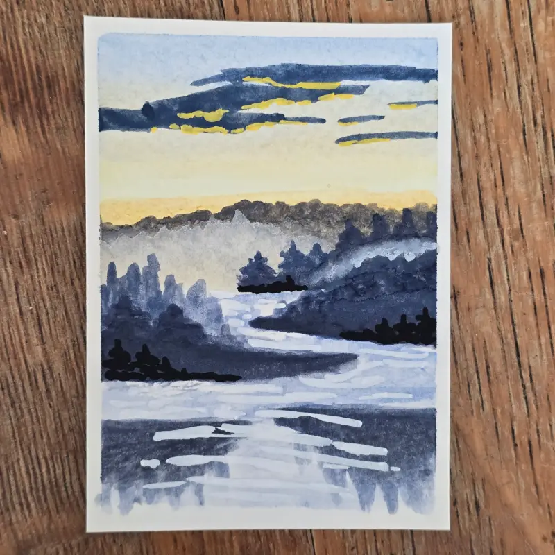 I'll Meet You at Dusk aceo art card