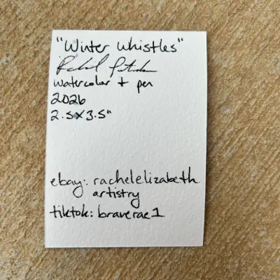 Winter Whistles aceo art card thumbnail 2