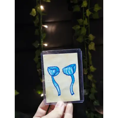 Entoloma Hochstetteri aceo art card thumbnail 1