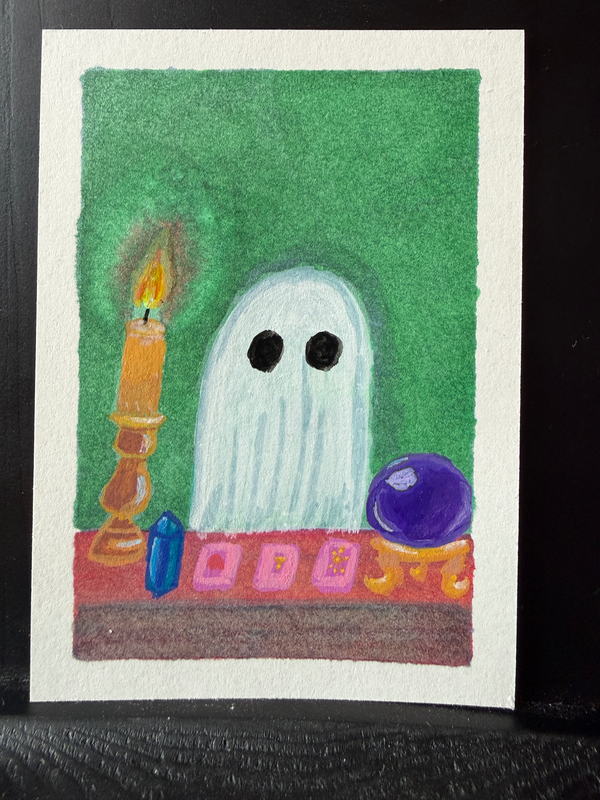 Ghostly Guidance aceo art card