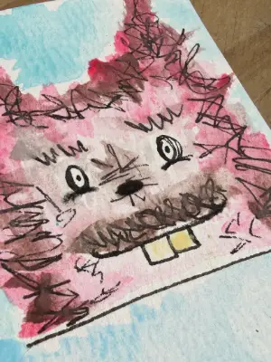 Gary | Little Weirdos Collection aceo art card thumbnail 3