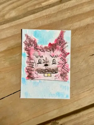Gary | Little Weirdos Collection aceo art card thumbnail 2