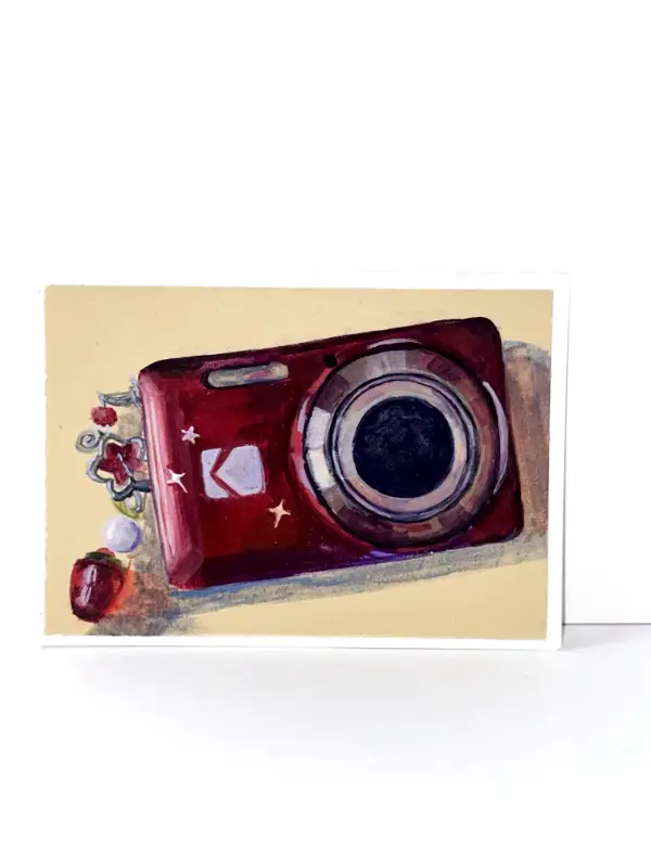 Digital Camera/ Digicam ("Trendy Vintage") aceo art card