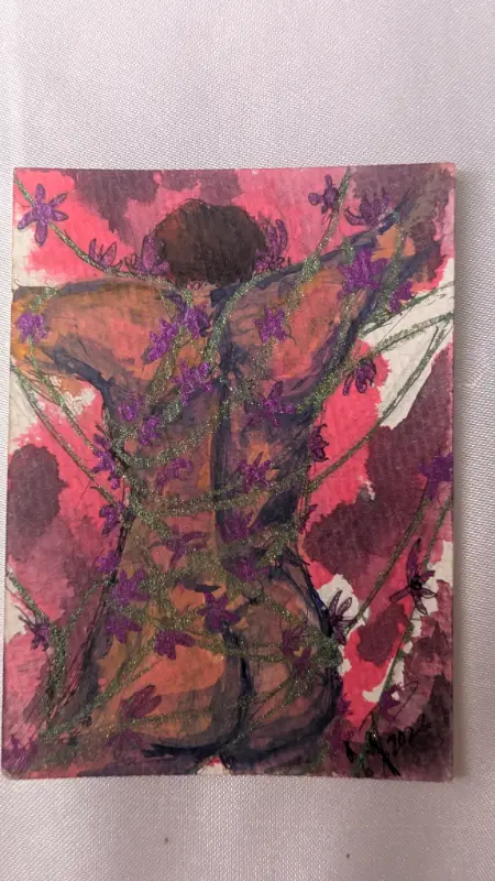 Queens Wreath: Bind aceo art card