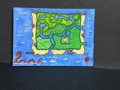 Crossed Animal Island aceo art card thumbnail 1