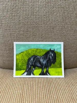 Kiss Me Kate – Original Watercolor ACEO aceo art card thumbnail 2