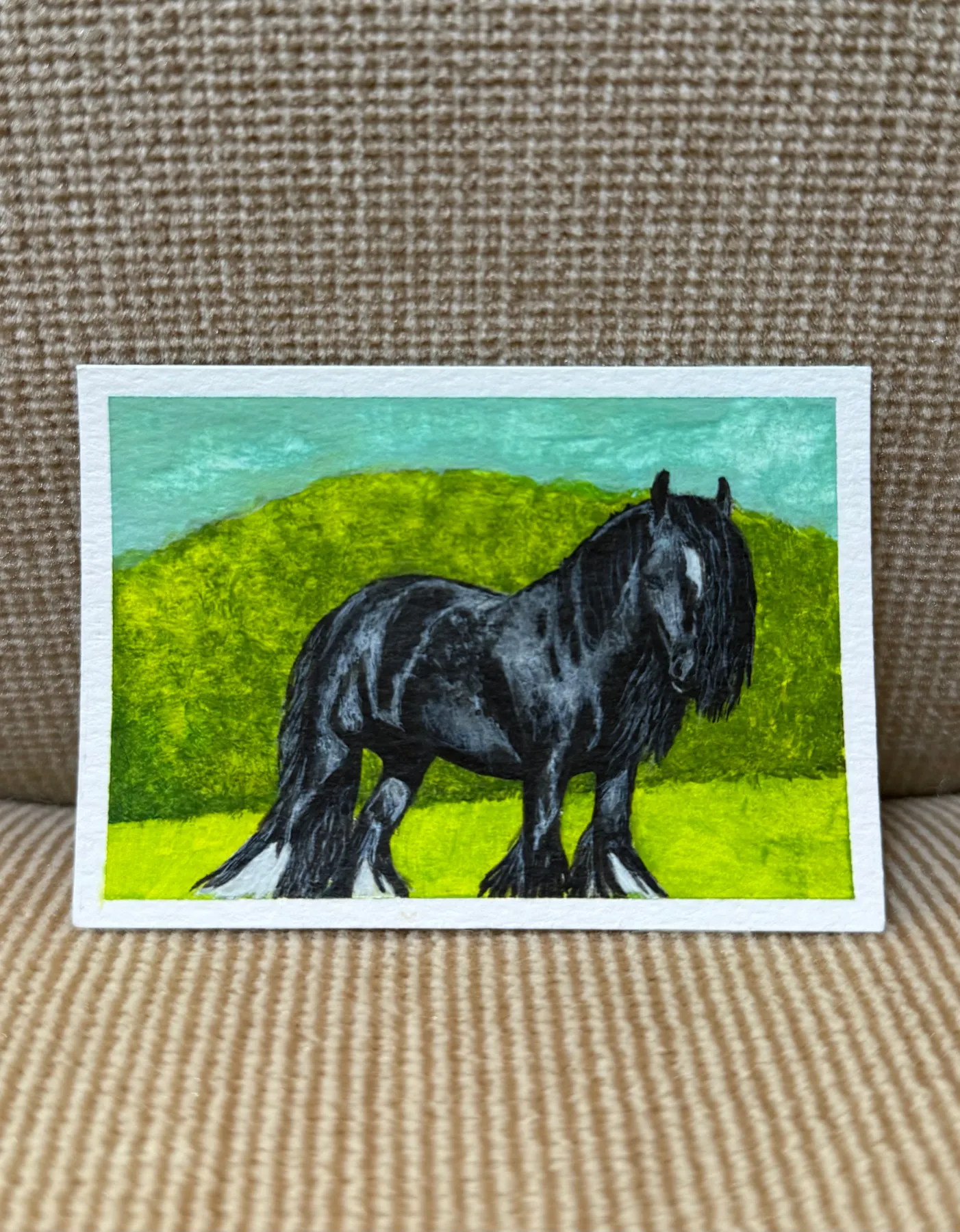 Kiss Me Kate – Original Watercolor ACEO aceo art card