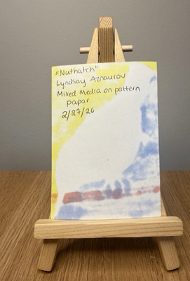 Nuthatch Original ACEO by Lyndsay Aznaurov aceo art card thumbnail 2