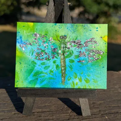 Dragonfly #1 aceo art card thumbnail 2