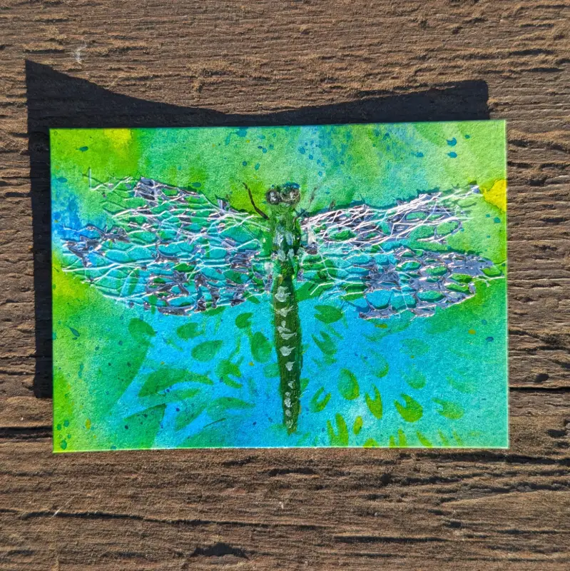 Dragonfly #1 aceo art card
