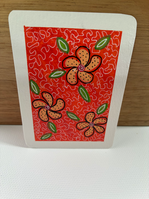 Flower Fun aceo art card