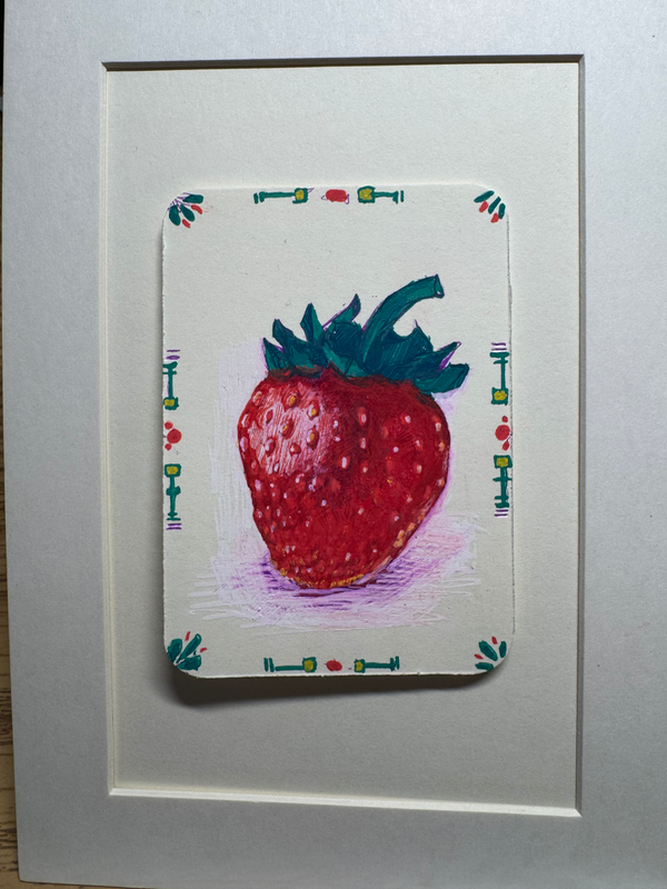 Strawberries.2 aceo art card