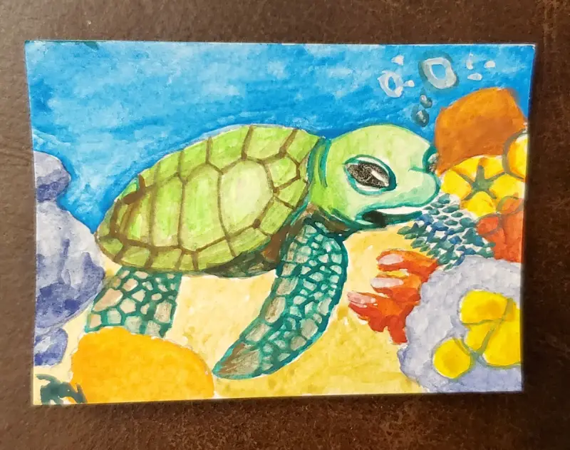 Under the Sea aceo art card