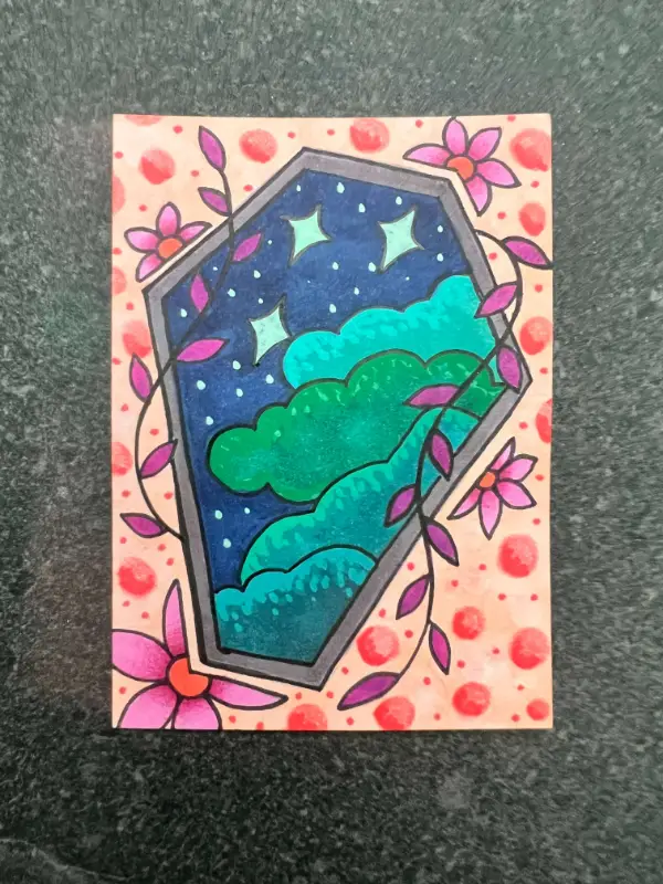 Above the Final Rest aceo art card
