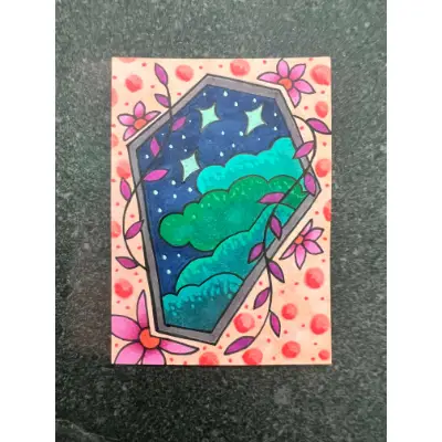 Above the Final Rest aceo art card thumbnail 1
