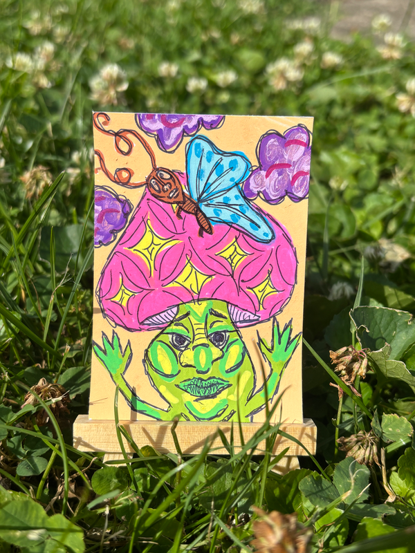Mushroom Trippy 1/3 aceo art card