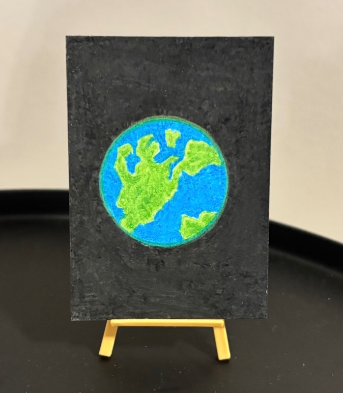 Earth aceo art card