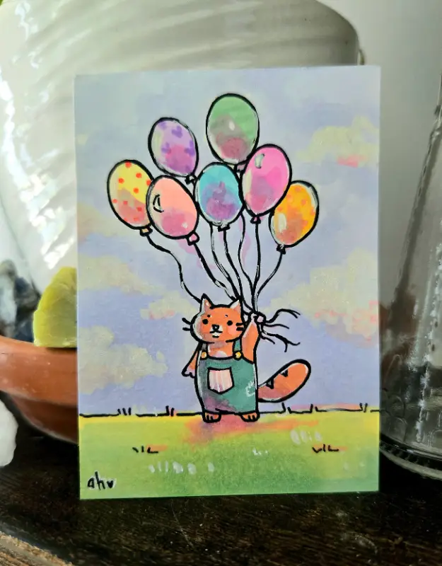 Don't Let Go - Original ACEO aceo art card