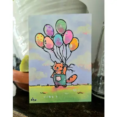 Don't Let Go - Original ACEO aceo art card thumbnail 1